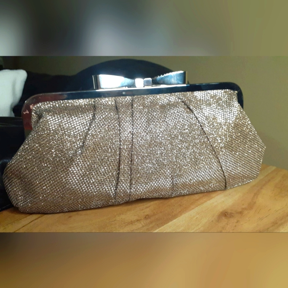 Vintage Metallic Clutch Evening Bag Style & VO.